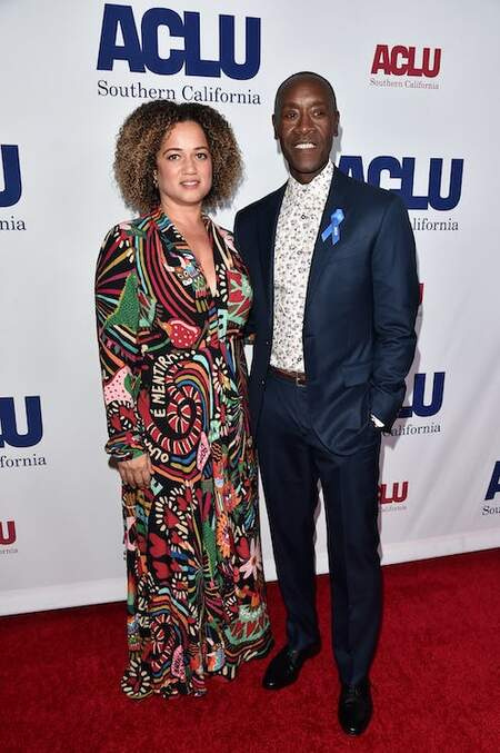   Glaube's parents, Don Cheadle and Bridgid Coulter