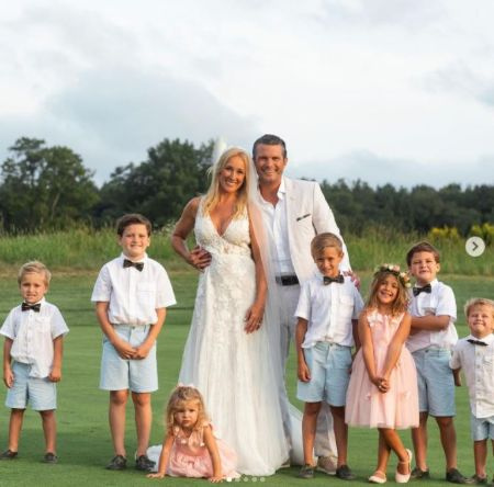   Samantha Hegseth's Husband Pete With His Now Wife Jennifer And Their Children