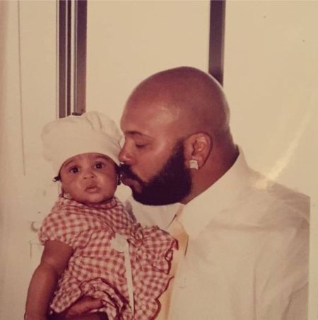 Bailei Knight de niña con su padre Suge Knight