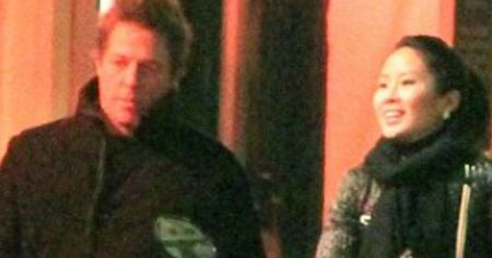   Attore, Hugh Grant con il suo ex partner