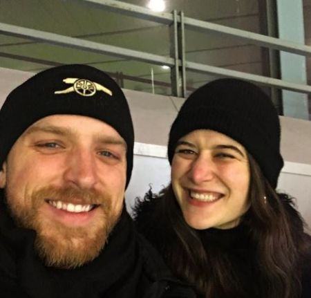 A agente da WME Olive Uniacke com seu namorado Dane Ensley