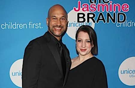 Atriz e produtora Elisa Pugliese com o marido Keegan-Michael Key