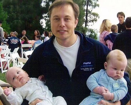 Nevada Alexander Musk's father and twin brothers.