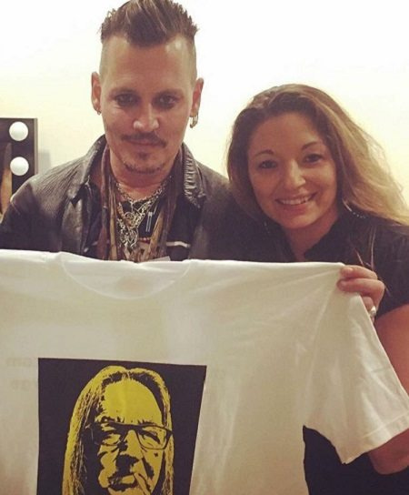   Johnny Depp com George's daughter Kristina. 