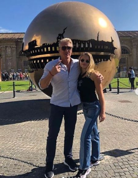 Greta Lundgren com seu pai Dolph