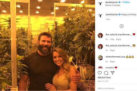 Sofia Bevarly e o namorado Dan Bilzerian rolaram na fazenda Cannabis.