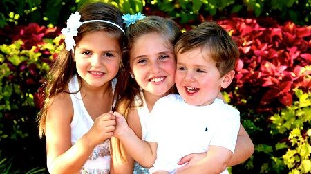 Marc Cubain's kids with his wife.