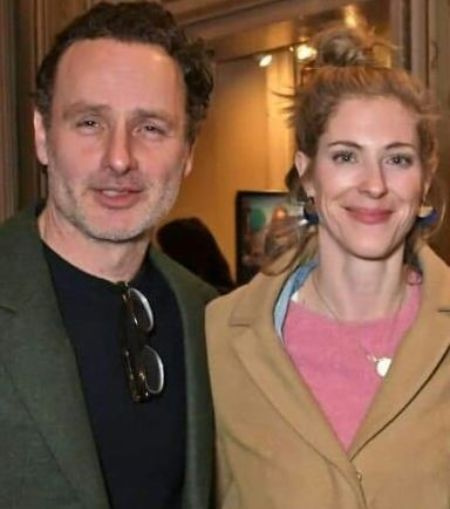   El actor de The Walking Dead Andrew Lincoln con su esposa y la madre de Arthur Clutterbuck Gael Anderson
