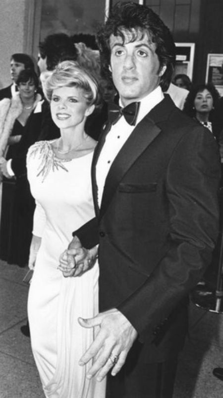 Seargeoh Stallone padres Sylvester y Sasha Czack en el día de su boda