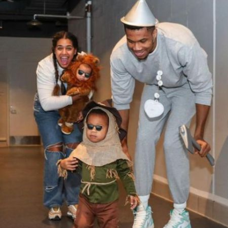   Antetokounmpo's family celebrating Halloween