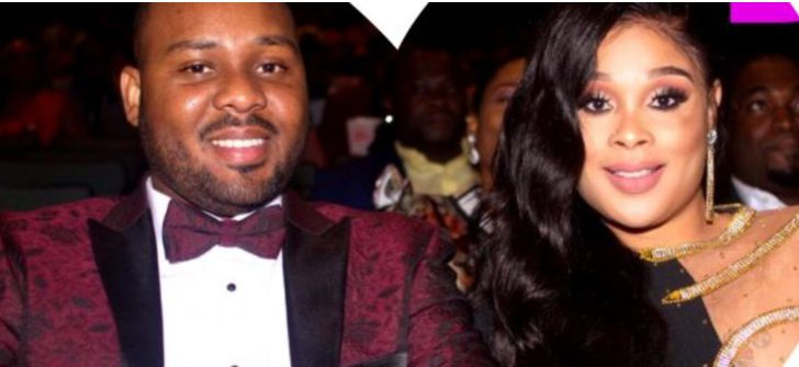   La bionda Ferdinand con il suo ex marito Yves.