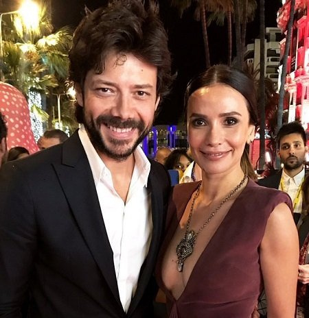 Álvaro Morte and his spouse Blanca Clemente attending the show