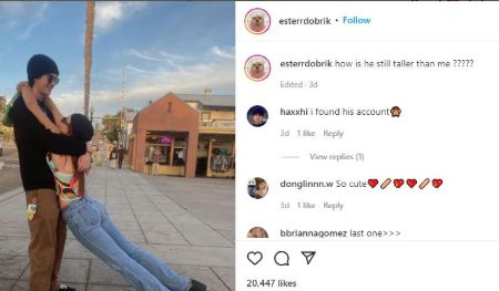 David Dobrik também's Youtuber David Dobrik's sister Ester Dobrik with her reported boyfriend.