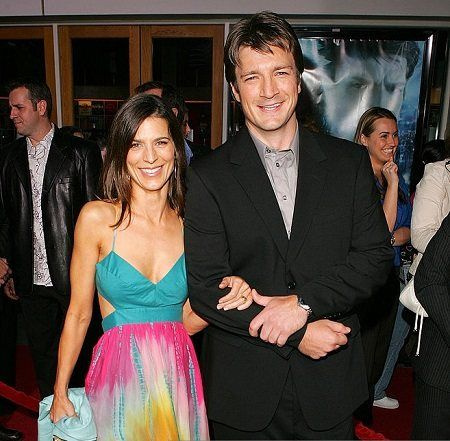 Nathan Fillion y su ex novia Perry Reeves
