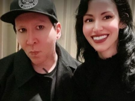 Designer Fawn Baby, Ashley Usich's sister, Linda Usich with her husband and singer, Marilyn Manson.