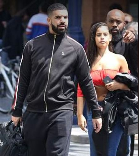 La modelo irlandesa jamaicana Malaika Terry con Drake
