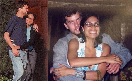 Joshua Jackson e a namorada Rosario Dawson estiveram em um relacionamento de 2002 a 2003.