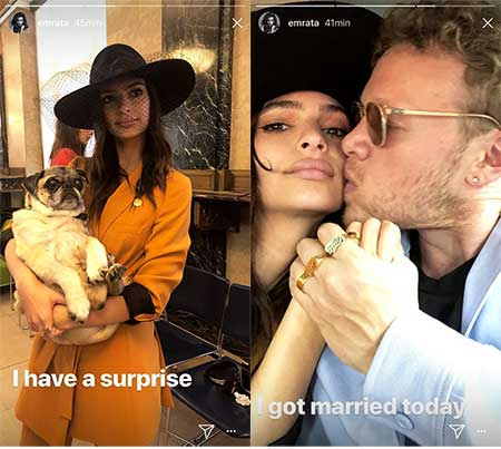Emily Ratajkowski gab ihre Hochzeit mit Sebastian Bear McClad bekannt