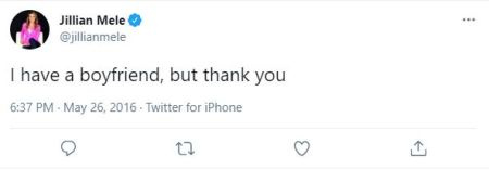   Jillian Mele Tweet-Dating