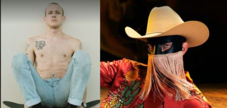   a la izquierda, Daniel Pitout, a la derecha su alter ego en el escenario, Orville Peck.