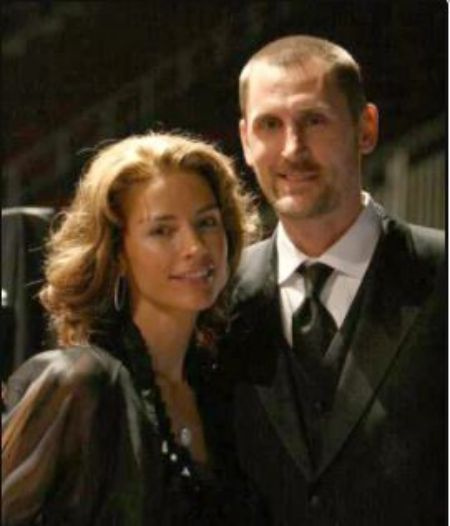 L'ancien joueur de la NBA Brent Barry avec son ex-femme Erin Barry