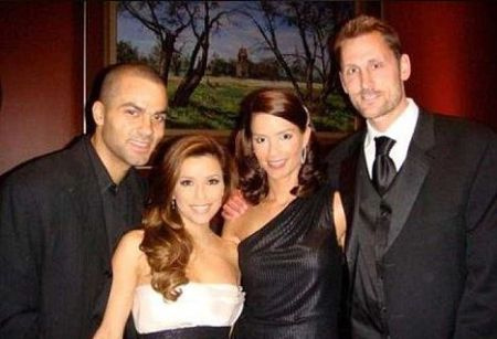 Brent Barry's ex-wife with her alleged ex-boyfriend Tony Parker and his ex-wife and actress Eva Longoria