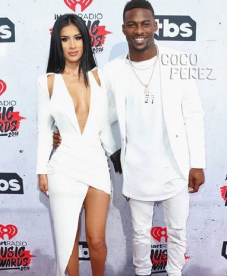   Emmanuel Sanders mit seiner Frau Gabriella Waheed.