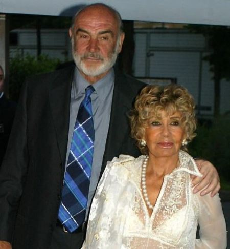 Micheline Roquebrune com seu falecido marido, Sean Connery.