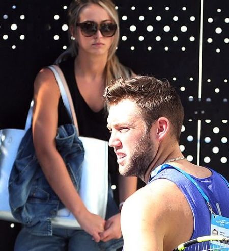   ATP Finals 2018 Männer's doubles winner Jack Sock with his ex-girlfriend Michala Burns in Jan 2018