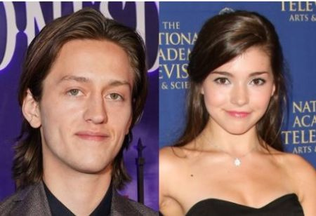 Los actores canadienses Katie Douglas y Percy Hynes-White