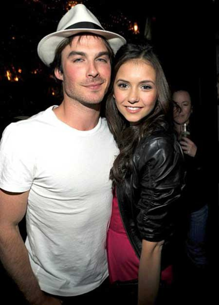 Nina Dobrev com seu ex-namorado Ian Somerhalder