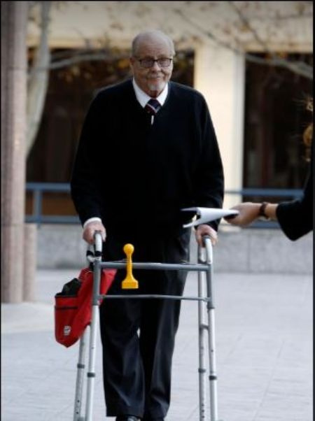 's parents, Lucius leaving court in Los Angeles after his tax fraud trial