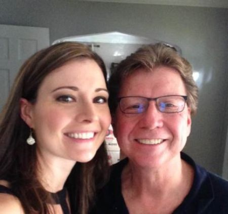 David Krumholtz's wife, Vanessa Britting with her musician father, Michael Goonan.
