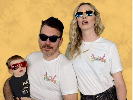 Laura Clery con suo marito e suo figlio