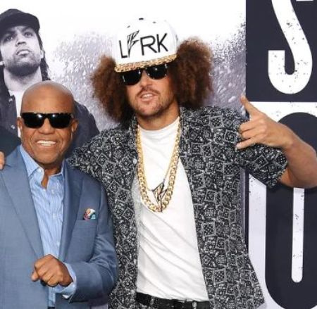 Hazel Gordy's father Berry Gordy with his son, Stefan Kendal Redfoo Gordy.