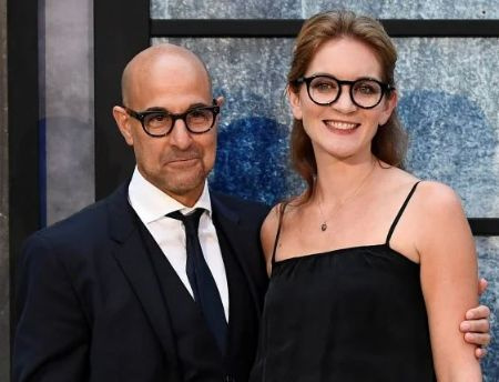 El actor de Kingsman Stanley Tucci y la madrastra de sus tres hijos, Felicity Blunt.