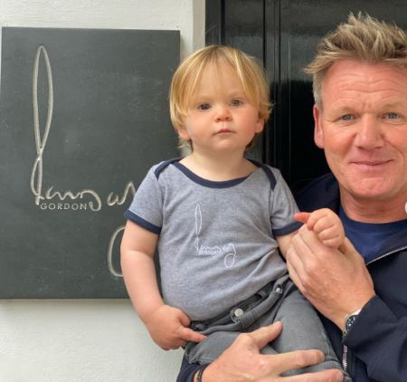 Gordon's son has his face