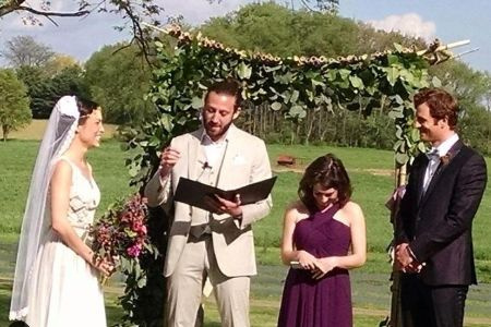 Lilian Matsuda e seu marido Nick Gehlfuss no dia do casamento