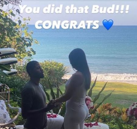 Daniela Rajics agora-noivo Paul Callie Rivers no passado's fiance, Paul George proposed to her with a 3-carat ring large round halo.