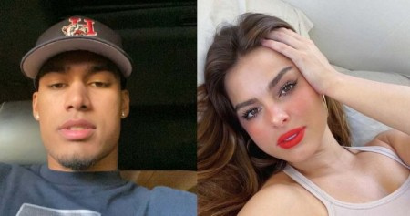 Foto lado a lado de Jordan Tucker e Addison Rae.