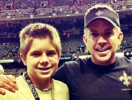   Connor Payton con suo padre Sean Payton