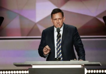   Matt Danzeisen's boyfriend-turned-husband Peter Thiel during the Republican National Convention in 2016