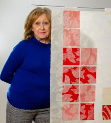 El forastero actor Sam Heughan's mother and hand crafted paper maker Chrissie Heughan.