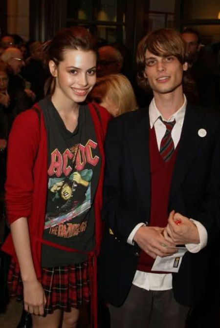 Matthew Gray Gubler com a ex-namorada Charlotte Kemp Muhl