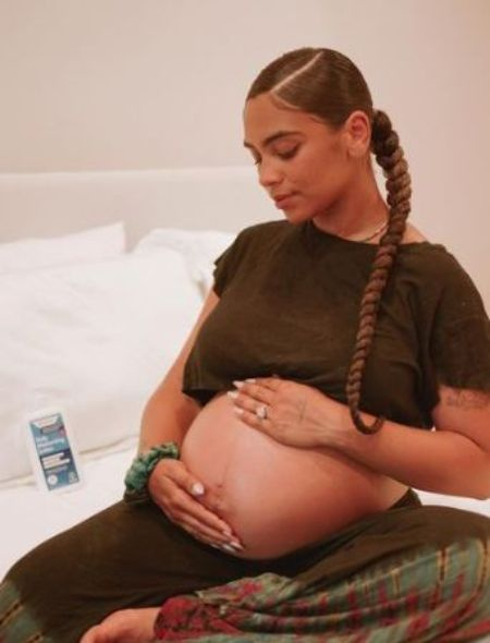 Nash Grier's girlfriend, Taylor Giavasis with her second baby on the way in June 2022.