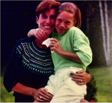 Linzey Rozon com sua mãe.