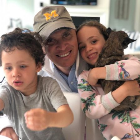Emily Threlkeld's husband with his children