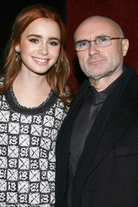Lily com o pai Phil Collins (1)
