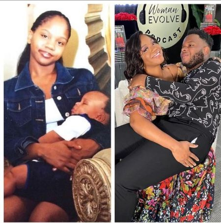 Sarah Jakes avec son premier fils Malachi Jakes