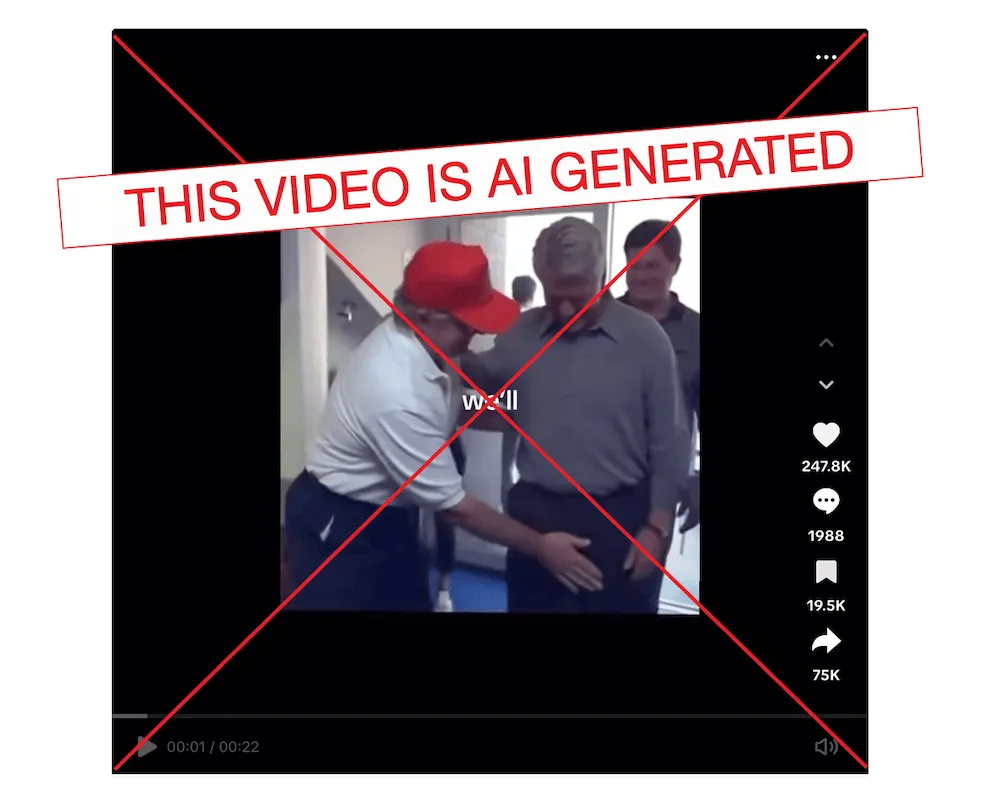 Como uma foto de Donald Trump e Bill Clinton de 2000 se tornou uma farsa de IA' width='982' height='800' title=